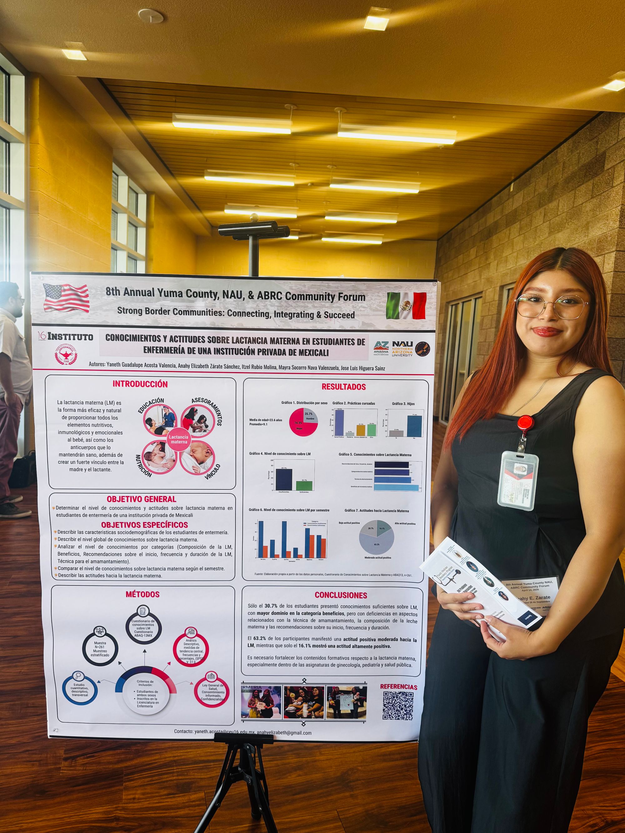 Docentes y Alumna de Universidad 16 de Septiembre presentan Posters en el 8vo Foro Anual Comunitario de Northern Arizona University