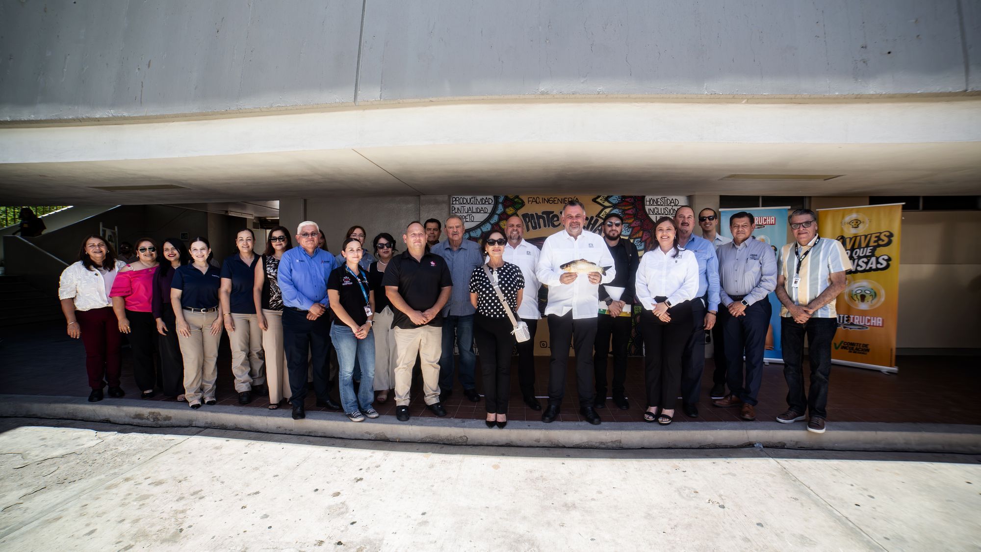 Inauguración del mural “Ponte Trucha” en la Facultad de Ingeniería de la UABC