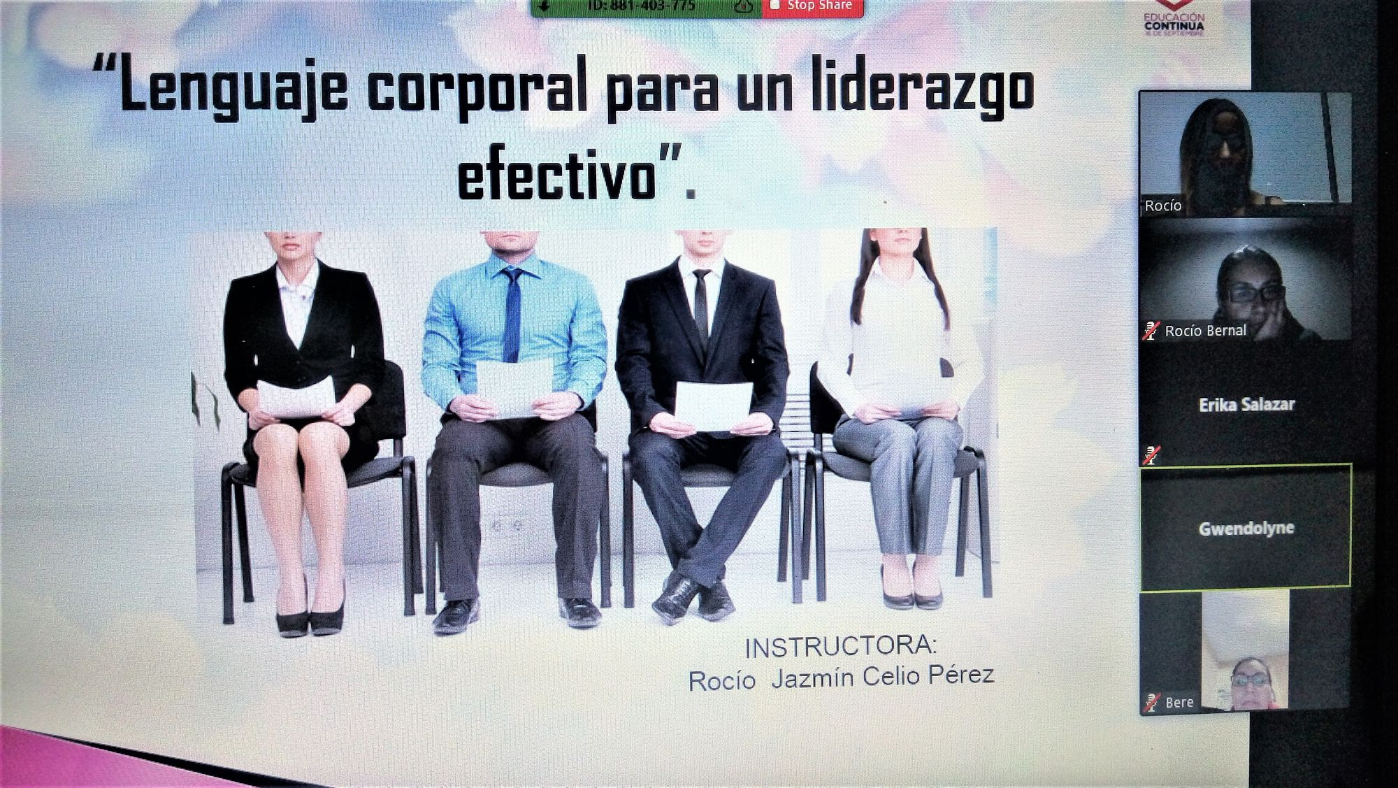 Mujer Emprende: Curso  "Lenguaje Corporal para el Liderazgo", Programa de Liderazgo.